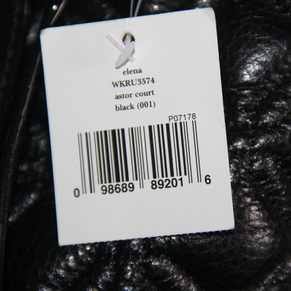 KATE SPADE Large Quilted Black Leather Satchel Gold Turn Lock Chain Handles Bag - Picture 7 of 11